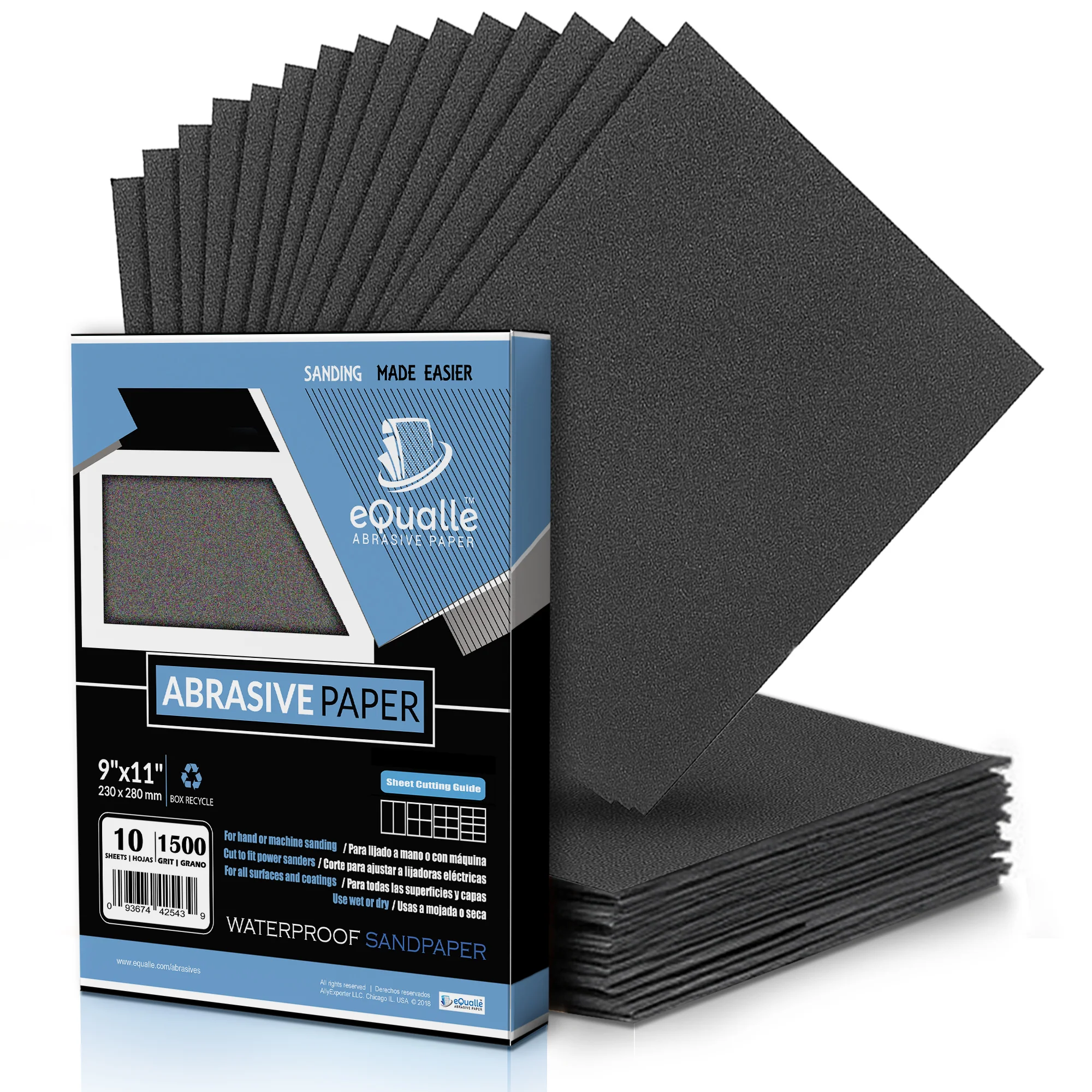 Sandpaper 10 sheets per pack